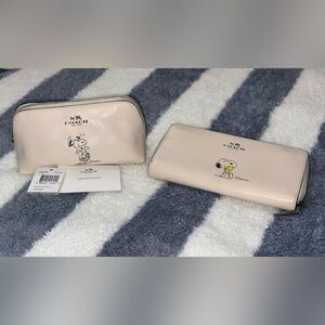 Coach Blue and White Textured Fabric